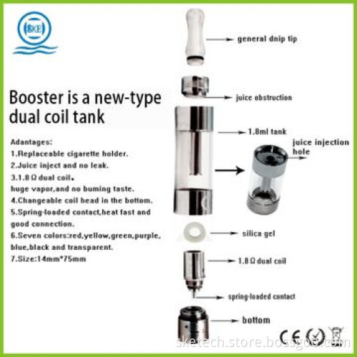 Replacement drip tip, Spring Dual Coils tank Booster with competitive price